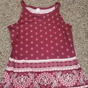 No Boundaries Maroon and Pink Shirt